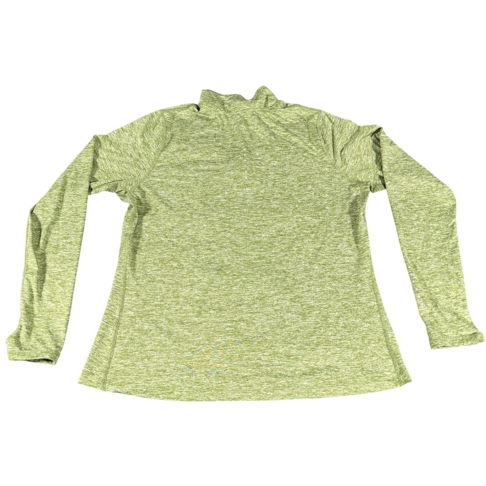 Nike Running Dri-FIT 1/4 Zip Pullover Womens XL Heather Green Thumbholes Yoga - Picture 4 of 9